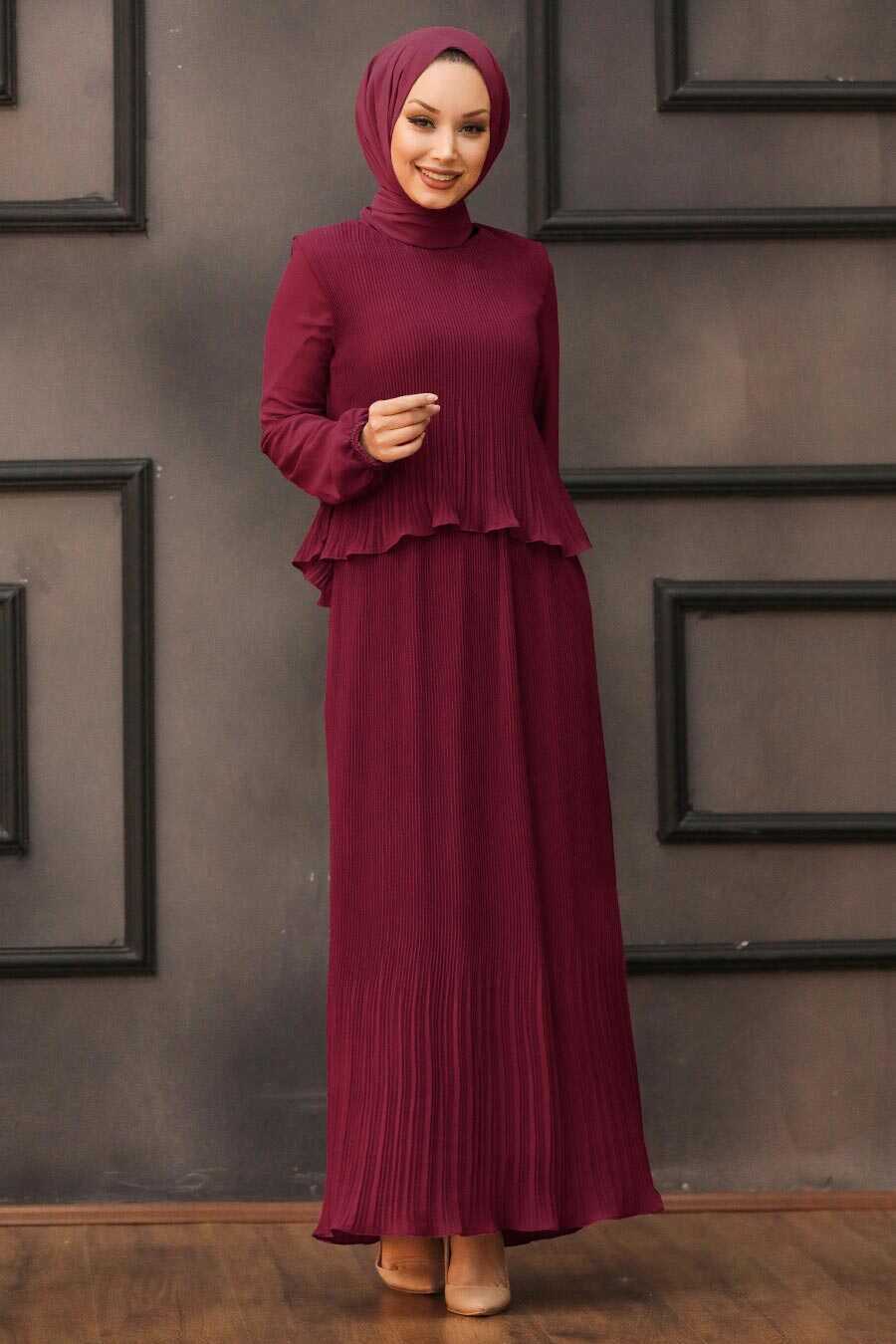 Stylish Grey Modest Islamic Clothing Prom Dress 3753GR 