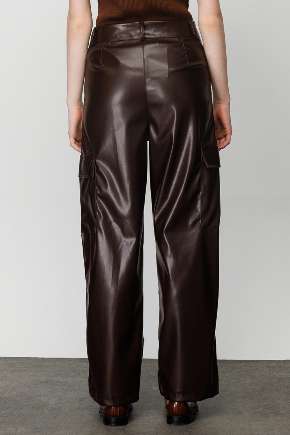 Leather Cargo Pants - Coffee – Joozal