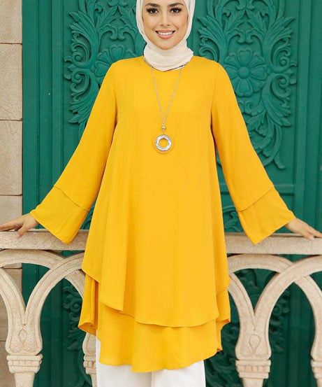 Mustard Hijab Tunic 2443HR