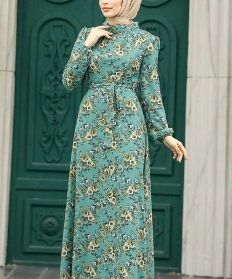 New Women Knitted Stitching Dresses 2022 Autumn Long Floral