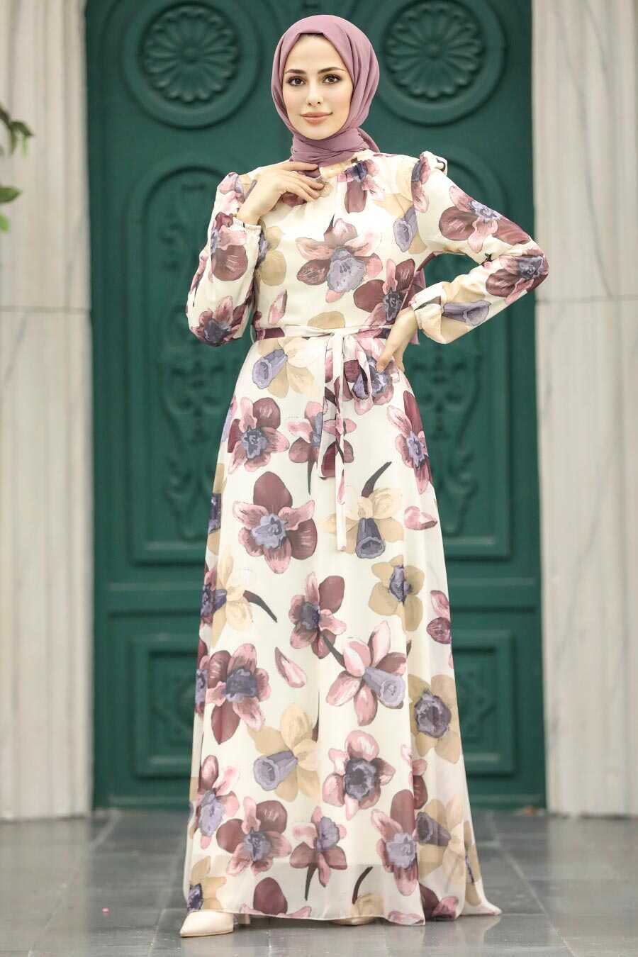 Robe Hijab Rose Poudr 279325GK Joozal