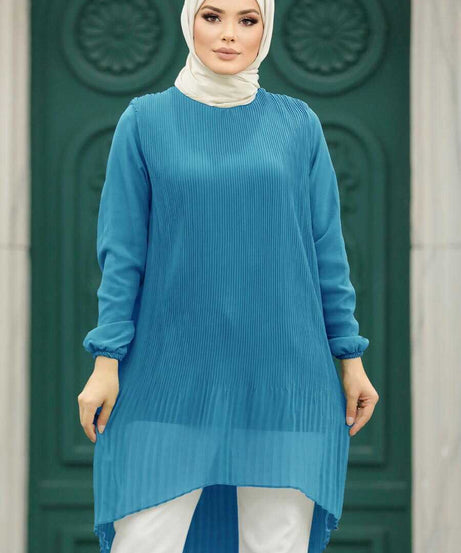 İndigo Blue Hijab For Women Tunic 91235IM