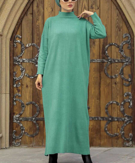 Mint Hijab Knitwear Dress 34150MINT