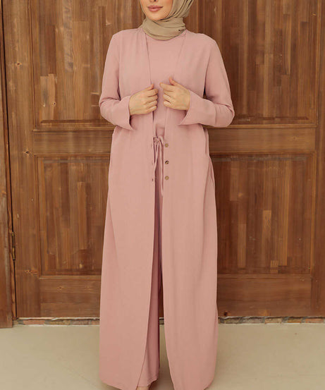 Powder Pink Hijab Overalls 51890PD