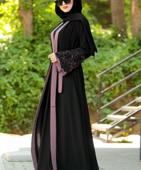 Dusty Rose Hijab Abaya 55084GK