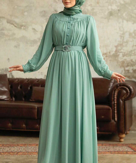 Mint Hijab For Women Dress 33284MINT